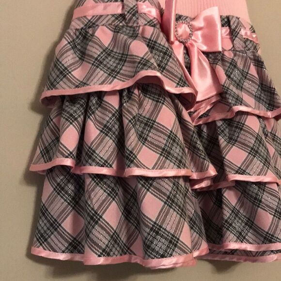 Youngland Pink Plaid Ruffle Dress - Size 6 - Picture 3 of 8